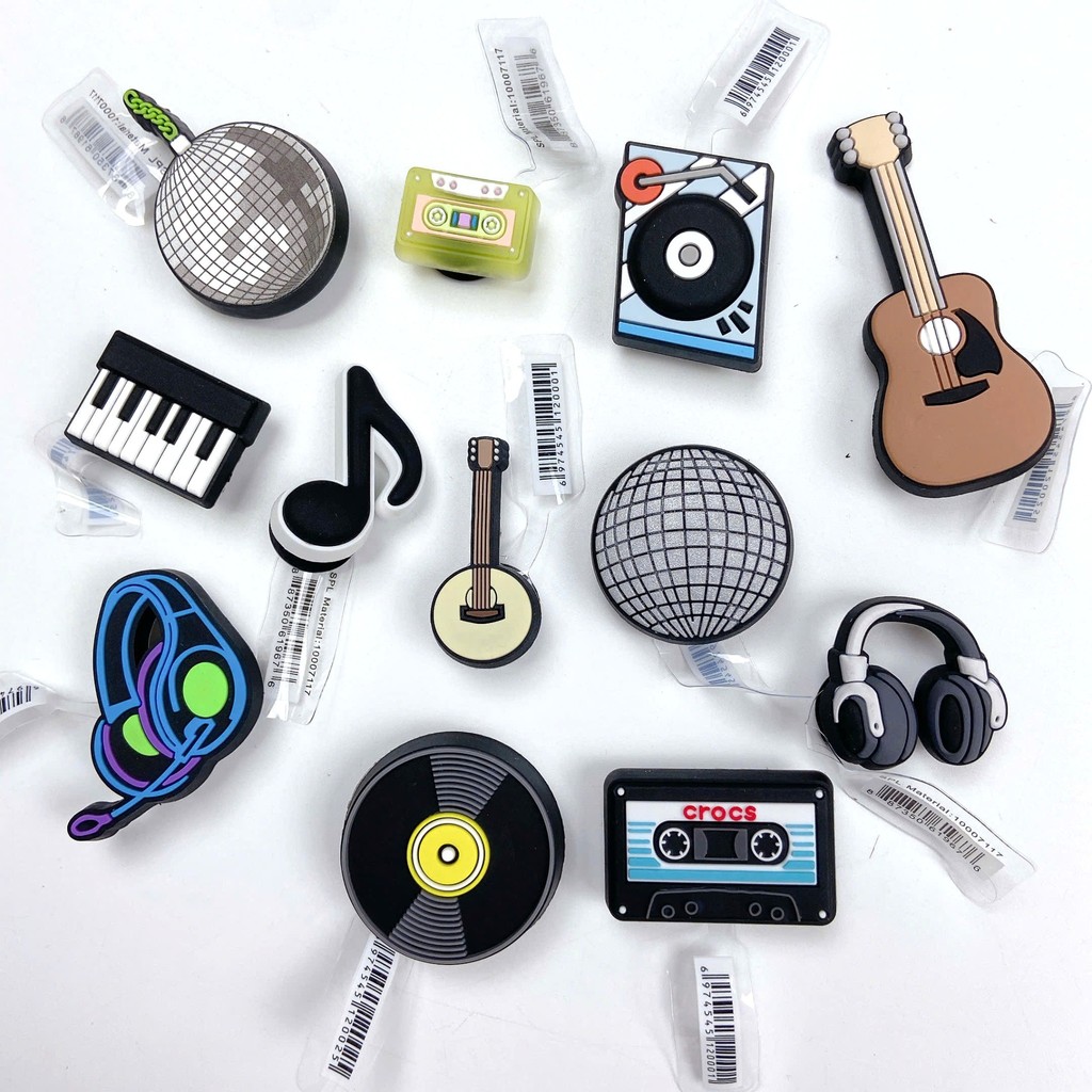 [ CHARM MẪU CA NHẠC ] IBBITZ gắn dép Cross cho bé, stickers charm gắn dép Cross trẻ em mẫu ca nhạc