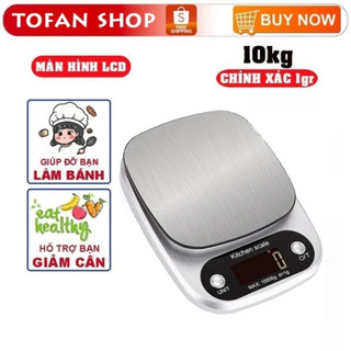 Cân tiểu ly mini điện tử nhà bếp mini định lượng 5kg - 10kg độ chính xác cao kèm 2 viên pin