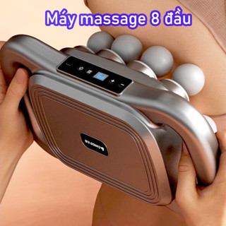 Máy massage thông minh 8 đầu công suất xao mát xa 9 mức điều chỉnh máy xoa bóp cổ vai gáy cột sống