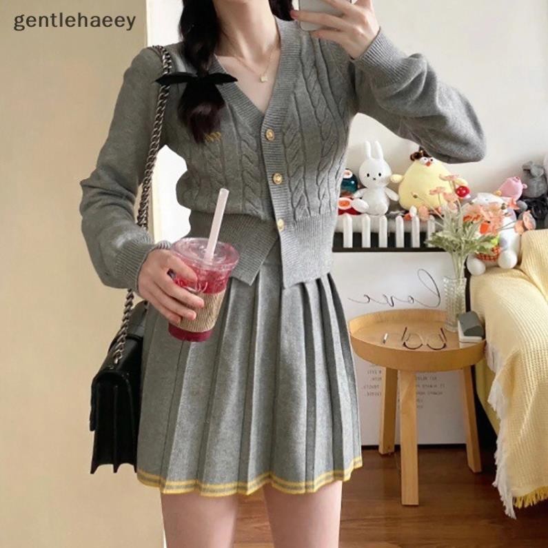 Sét váy nữ , set đồ nữ sang chảnh cardigan len Quảng Châu set nữ  thun tăm 3 chi tiết chân váy shop 