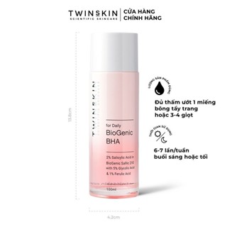  BIOGENIC BHA FOR DAILY - Toner thanh tẩy tế bào chết dưỡng sáng da cải thiện lão hoá Twins Skin 100ml 