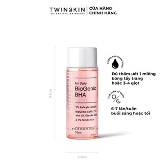  BIOGENIC BHA FOR DAILY - Toner thanh tẩy tế bào chết dưỡng sáng da cải thiện lão hoá Twins Skin 50ml 