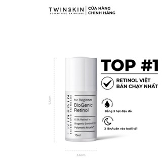 Biogenic Retinol Twins Skin 0.5% For Beginner – Kem Dưỡng Da Ngừa Lão Hóa Giảm Mụn Travel Size 15ml 