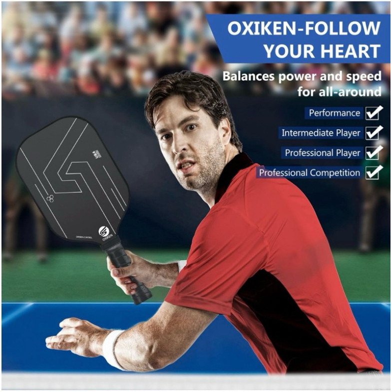 [Tặng Túi] Vợt Pickleball T700 Carbon Fiber siêu nhám cao cấp 16mm Hàng Tiêu Dùng Châu Âu Cao Cấp