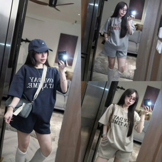 [Freeship] Set Bộ Đồ Nữ Áo Phông Chữ One Mix Quần Socc Chất Mì Hàn Siêu Đẹp