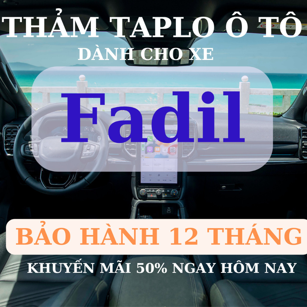 Thảm Taplo Vinfast Fadil,Thảm Lót Taplo Xe Hơi Cao Cấp Hàng 3 Lớp Có Chống Trượt,Da Đẹp Bảo Hành 12 
