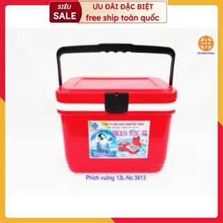   sẵn hàng  thùng đá vuông 13 Lít .  3 lớp giữ nhiệt . Phích đá 13l -phích đựng đá mini 3913 