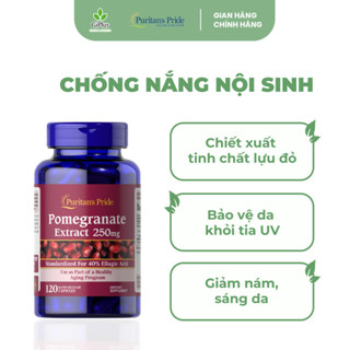 Viên Uống Tinh Chất Lựu Chống Tác Hại UV Nắng, Trắng Da Puritan’s Pride Pomegranate Extract 250mg