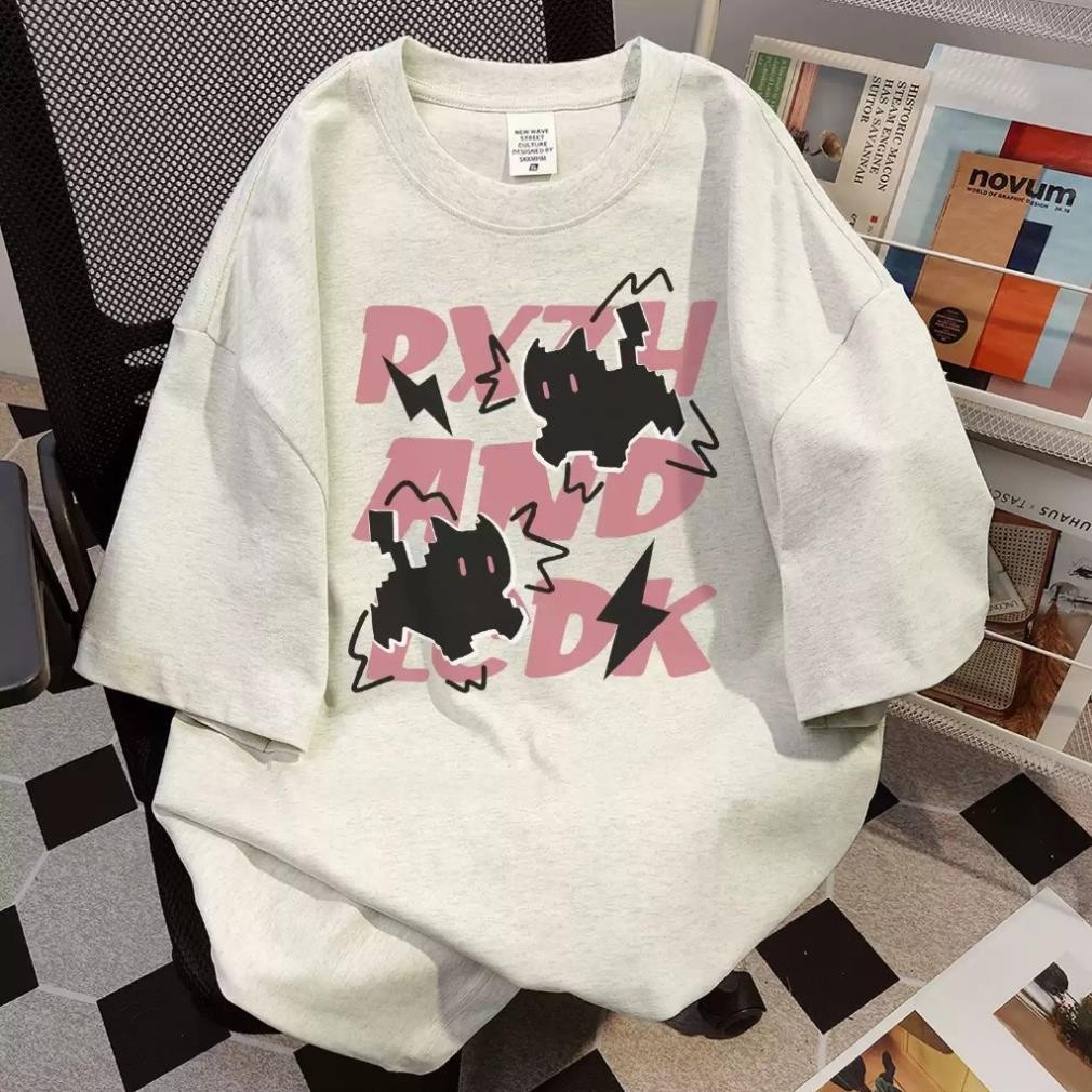 Áo thun tay ngắn in họa tiết hoạt hình mèo dễ thương RUY UT