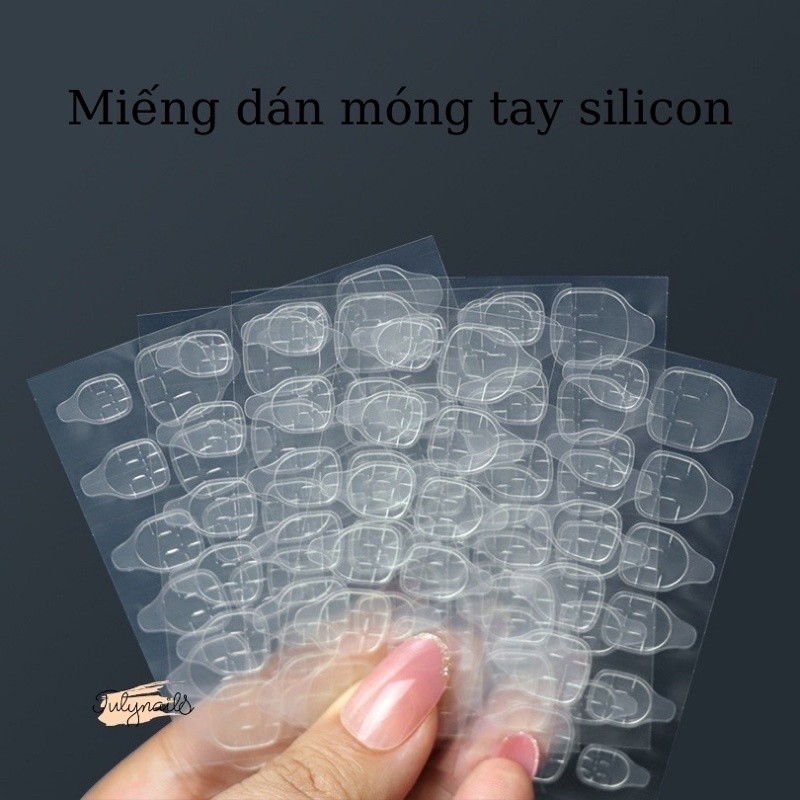 Tấm dán móng trong suốt ( tấm 24 miếng)