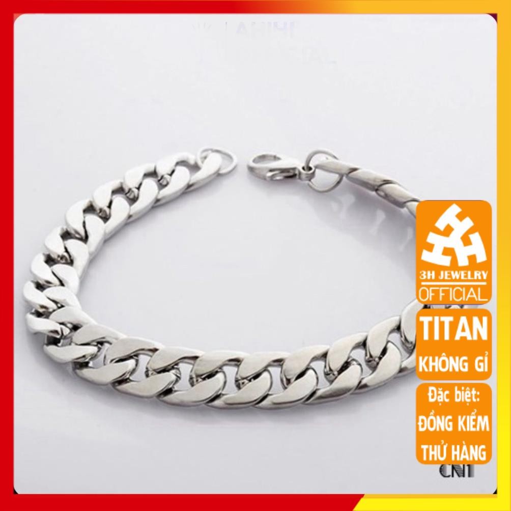 Lắc tay nam thép không gỉ 9MM cao cấp sang trọng rẻ đẹp không đen HCM V3