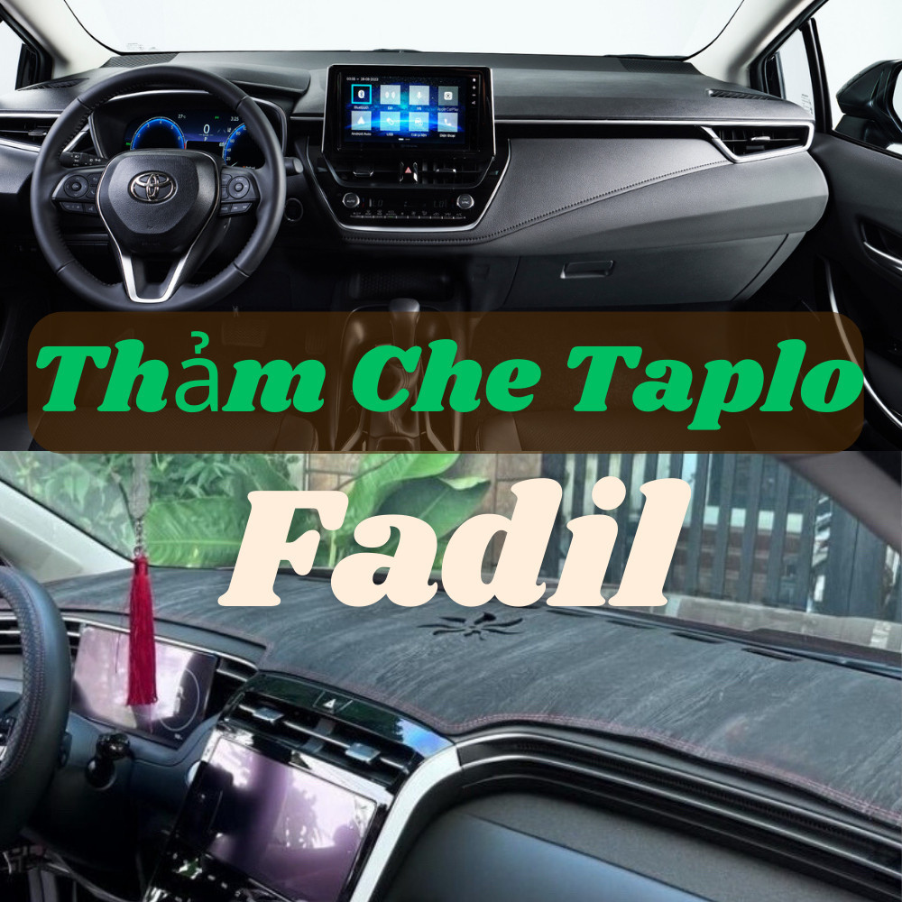 Thảm Taplo Vinfast Fadil,Thảm Lót Taplo Xe Hơi Cao Cấp Hàng 3 Lớp Có Chống Trượt,Da Đẹp Bảo Hành 12 