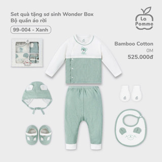 La Pomme - Set quà tặng sơ sinh Wonder Box - Bộ quần áo rời - Xanh - SS24.T8B - BZ