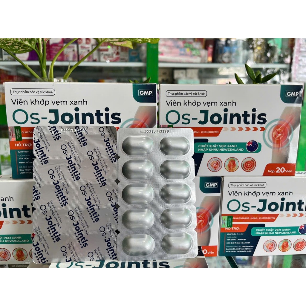Viên dưỡng, trơn ổ khớp, giảm đau Os Jointis - Viên khớp vẹm xanh NewZealand - Hộp 20v - NT Bình An