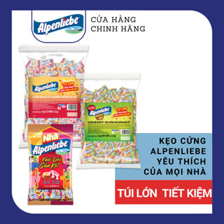 Túi Kẹo cứng Lớn Alpenliebe Phiên bản Tết 2025 hương xoài muối ớt, Sữa caramen và Kem dâu