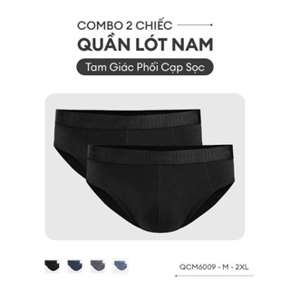 [sale] Combo 2 quần lót nam Yody tam giác phối cạp sọc co giãn kháng khuẩn QCM6009