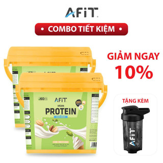 Combo 2 Xô Whey Vegan Protein Sữa Thực Vật Tăng Cơ Giảm Mỡ-Sữa Bổ Sung Đạm Thực Vật  2KG + Quà Tặng