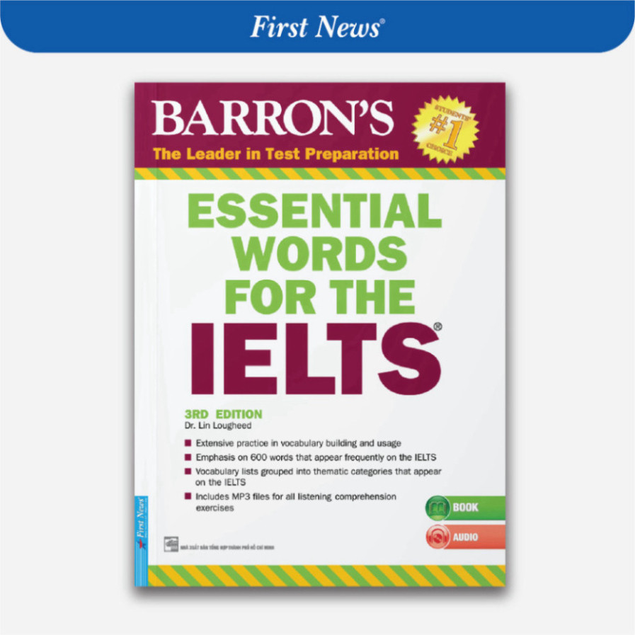 Sách - BARRON'S ESSENTIAL WORDS FOR THE IELTS (3RD EDITION) - First News - SFN