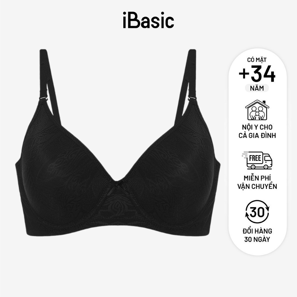 Áo ngực ren không gọng mút mỏng mềm mại iBasic VA029