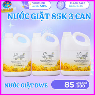 THÙNG 3 CAN nước giặt DWE nguyên chất nhiều bọt hương nước hoa hồng Pháp đáng tin cậy cho da