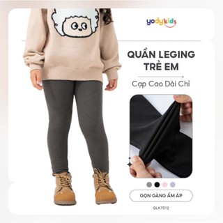 [SALE 20%] Quần Leging trẻ em YODY  Cạp Cao Dải Chỉ cho bé dày dặn ấm áp QLK7012