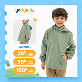 Áo khoácgió trẻ em Yody vải dù chống thấm nước tia UV áo gió nhiều màu cho bé trai, bé gái AKK6030