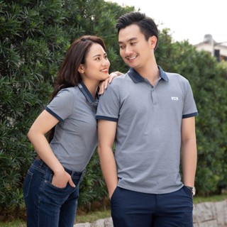 Áo polo YODY người lớn hiệu ứng mắt chim APN3340