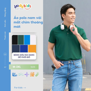 Áo polo YODY nam kiểu dáng phông cổ bẻ mắt chim cao cấp thoáng mát mềm mịn APM7459