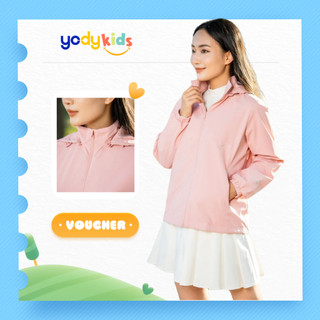  Áo gió YODY nữ bản 3C plus dáng suông có mũ cản gió chống nước tránh bụi bẩn AKN5040 