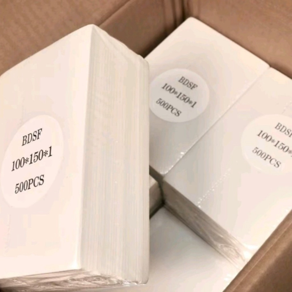 Giấy In Nhiệt Decal A6 - 100x150mm - Tệp 500 Tem, In Bill Shopee, TMĐT, Có Lớp Keo - HS22STORE