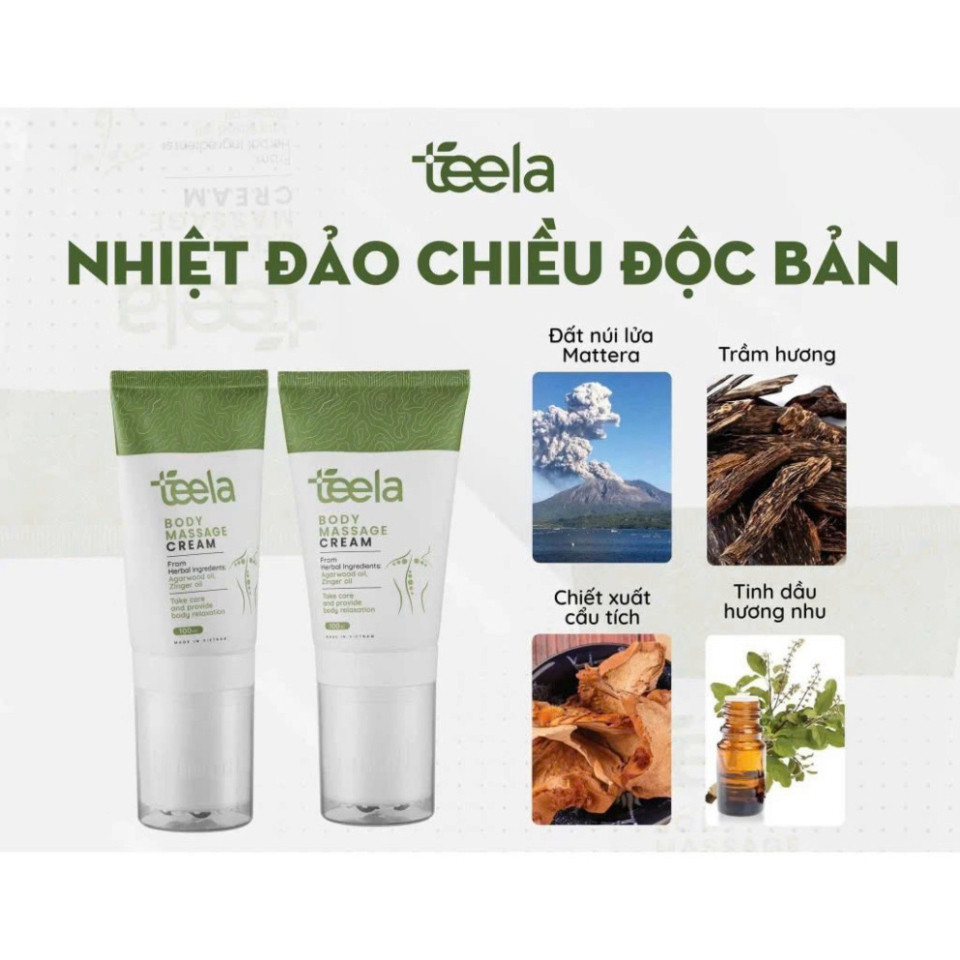 TEELA - Kem Massage Cơ Xương Khớp Chính Hãng, Kem Massage Đa Tầng Cơ Xương Khớp, Cổ Vai Gáy TEELA dung tích 100ML