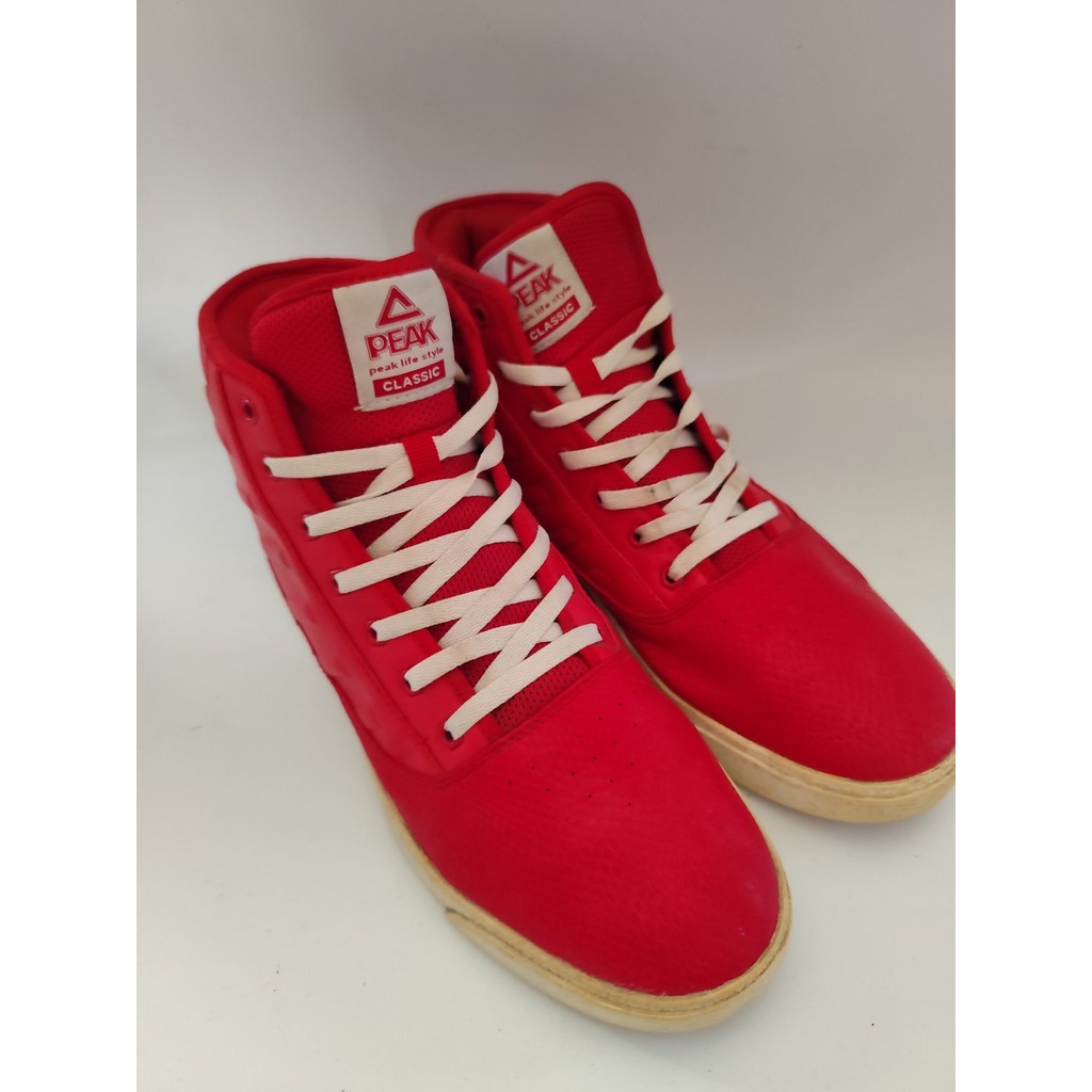 Giày cao cổ Peak DB64075-1 - Đỏ, 40 (Peak DB64075-1 High Top Shoes - Red, 40)
