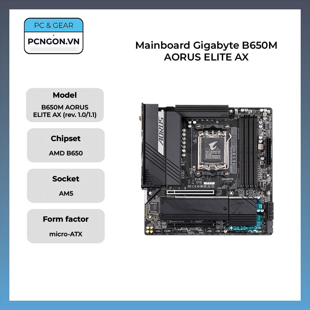 [PCNGON] Mainboard Gigabyte B650M AORUS ELITE AX