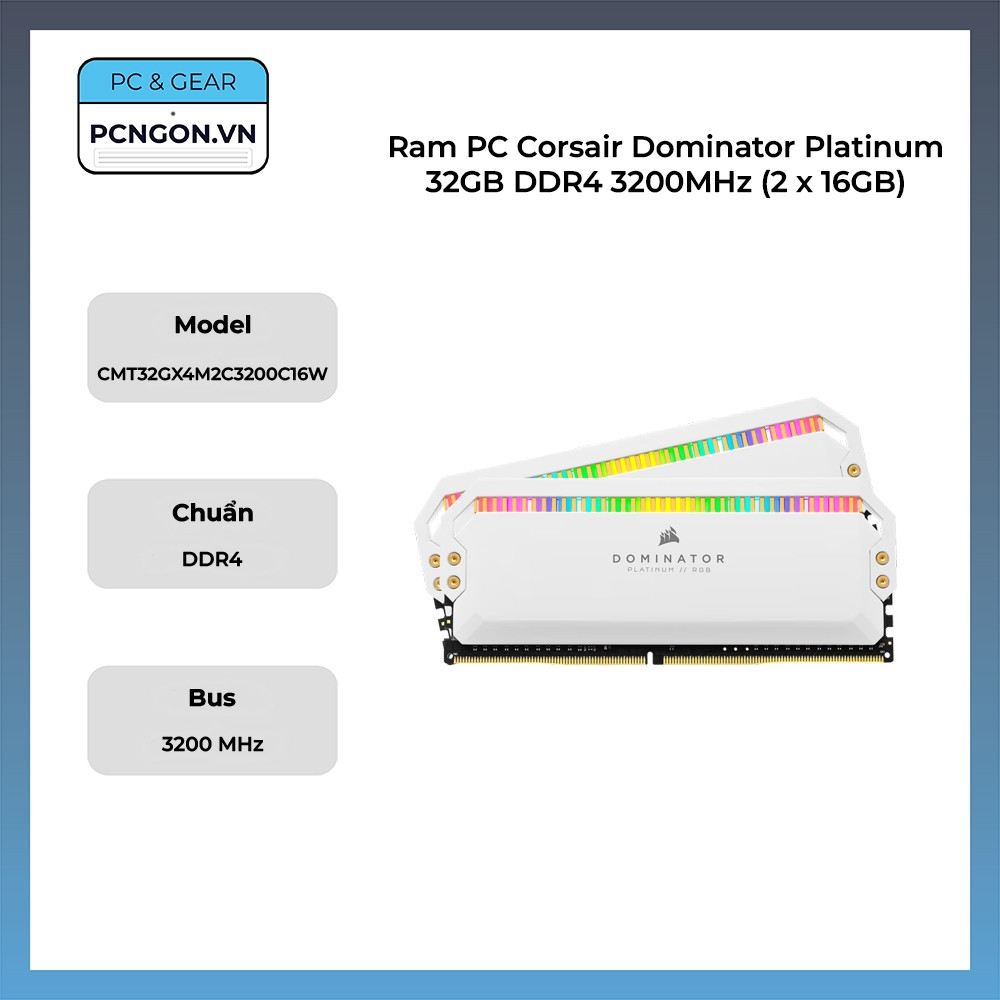 [PCNGON] Ram PC Corsair Dominator Platinum 32GB DDR4 3200MHz (2 x 16GB)