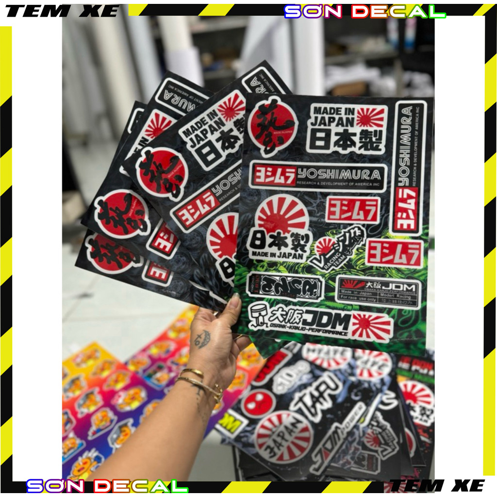 Tem Dán Sticker Nhãn Dán Decal samurai Dán Trang Trí Dán Che Trầy Dán Đa Vị Trí Xe Máy Xe Điện