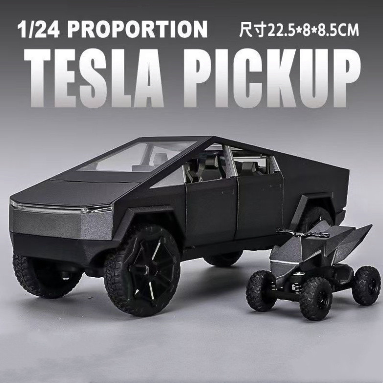 Đồ Chơi Mô Hình Xe Diecast Xe Cho Bé Trai 1: 24 Tesla Cybertruck Pickup Kim loại