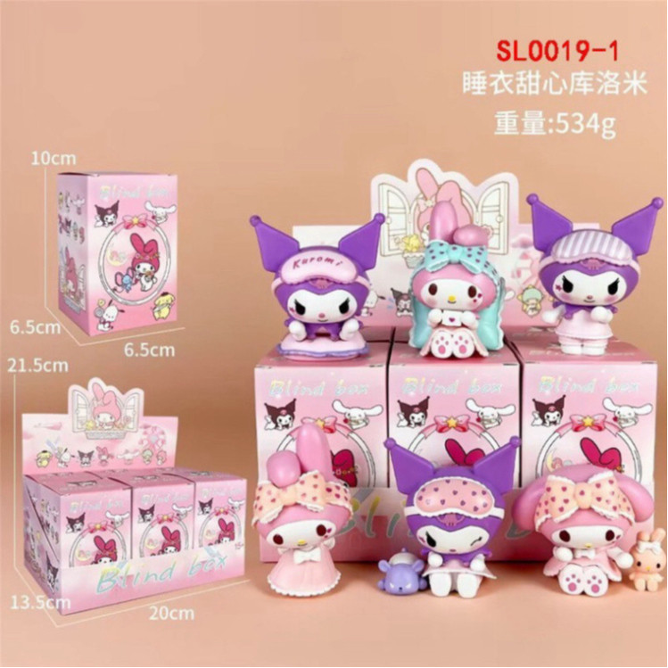 Set 6 hộp quà bí mật kuromi, Kuromi ngoại truyện, Mô hình trang trí - Blinbox