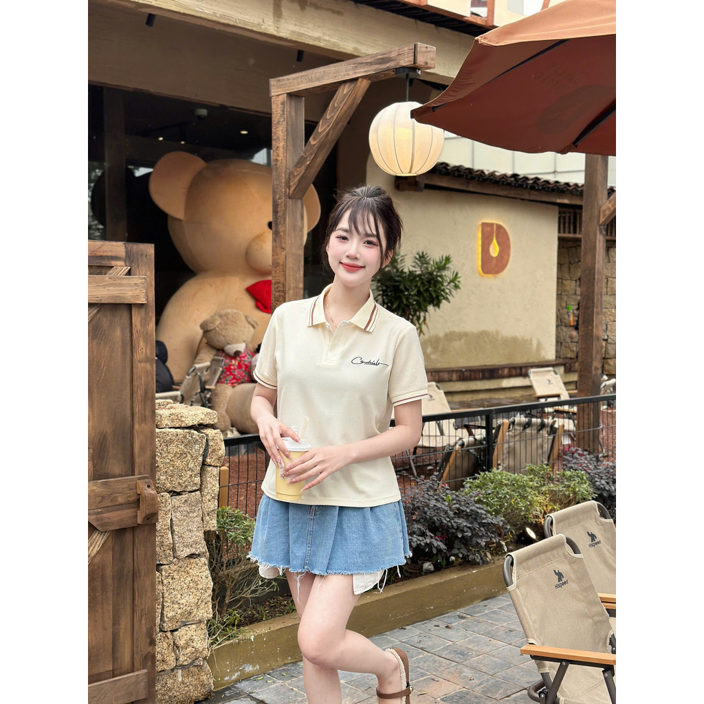 Áo Thun nữ Polo-Lista Thêu Chữ thiết kế from vừa đủ size ,thanh lịch-sang trọng ,phù hợp bốn mùa ( Mã 3) | BigBuy360 - bigbuy360.vn