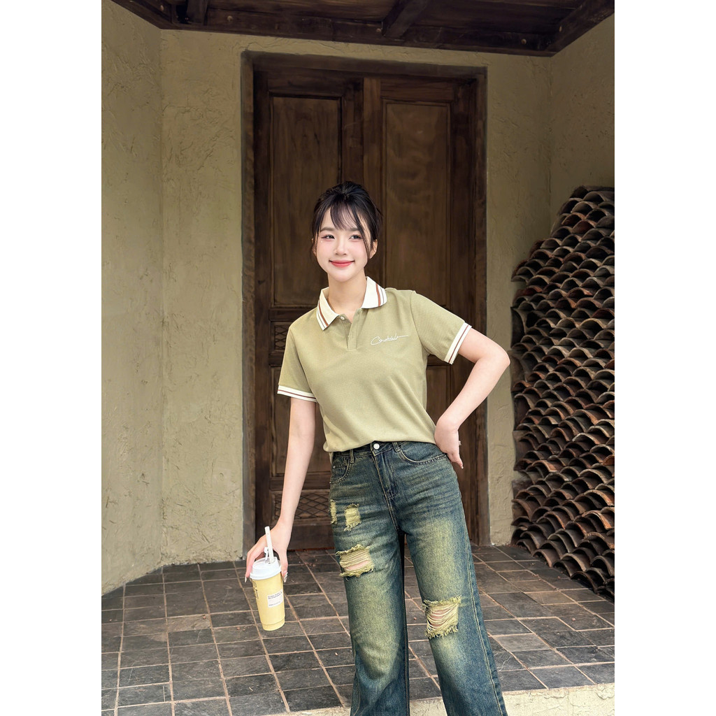 Áo Thun nữ Polo-Lista Thêu Chữ thiết kế from vừa đủ size ,thanh lịch-sang trọng ,phù hợp bốn mùa ( Mã 3) | BigBuy360 - bigbuy360.vn