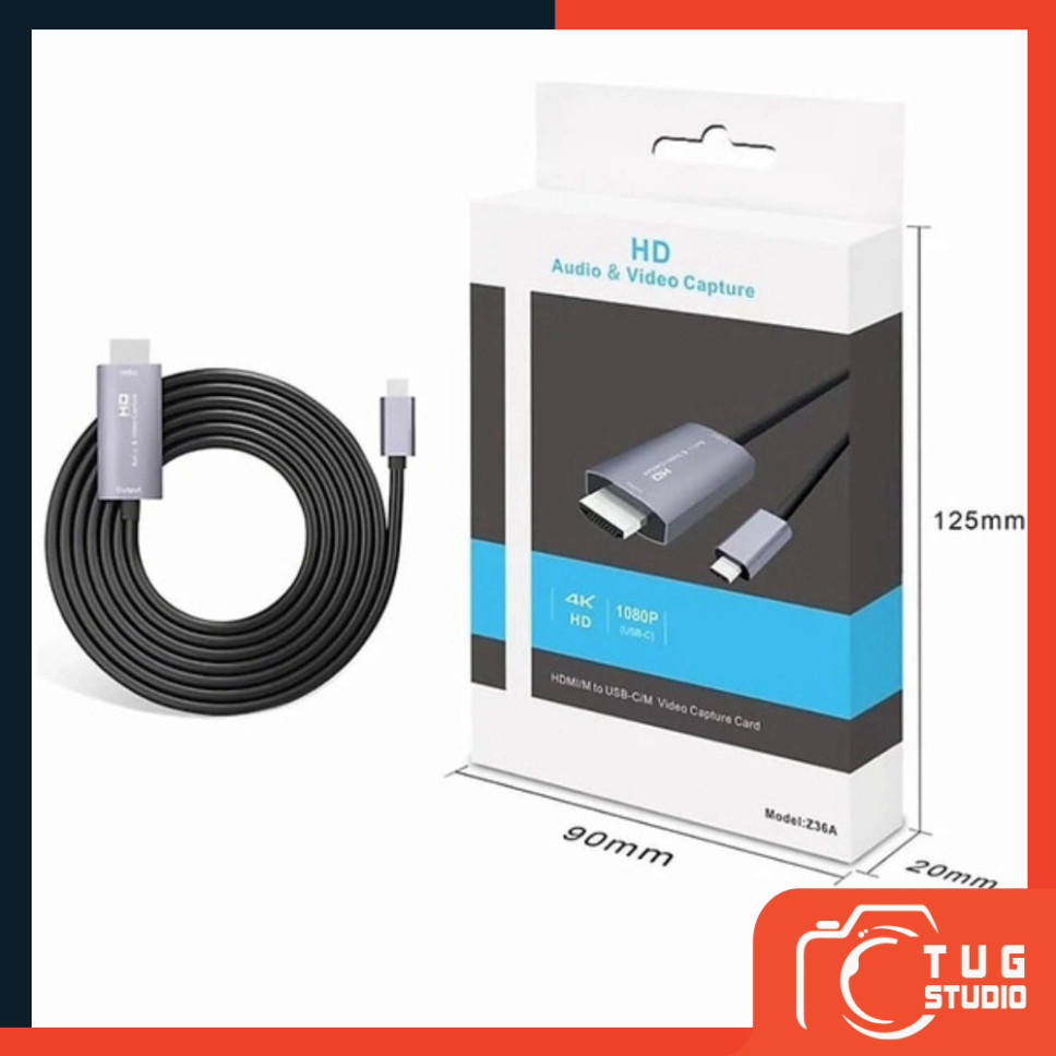 Bộ Capture Livestream Z36A HDMI Ra Type-C - Dài 1.8m_TUG STUDIO