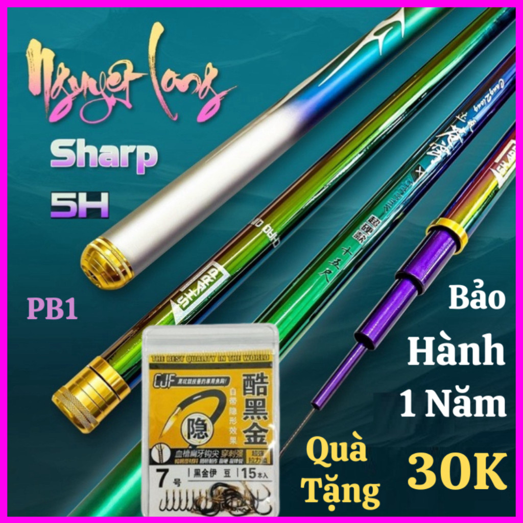 [TUYỂN CHỌN] [ BH một năm PB1 ] Cần Câu Tay thời thượng Nguyệt Long Sharp 5H PB1, PB2  Ánh Tím, Có B