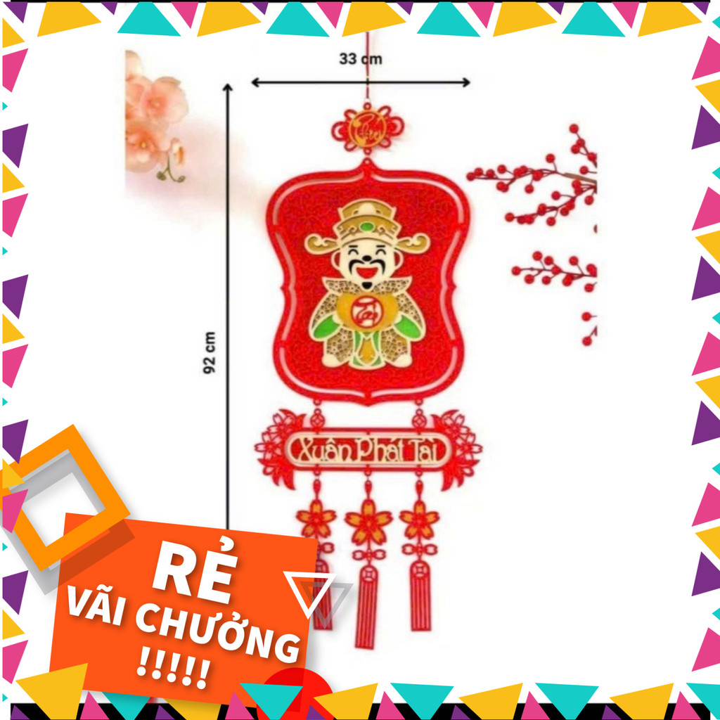 Khánh Đỏ Phủ Nhung Treo Tường red color Chữ Decor tô điểm Tết như ý uy quyền 3