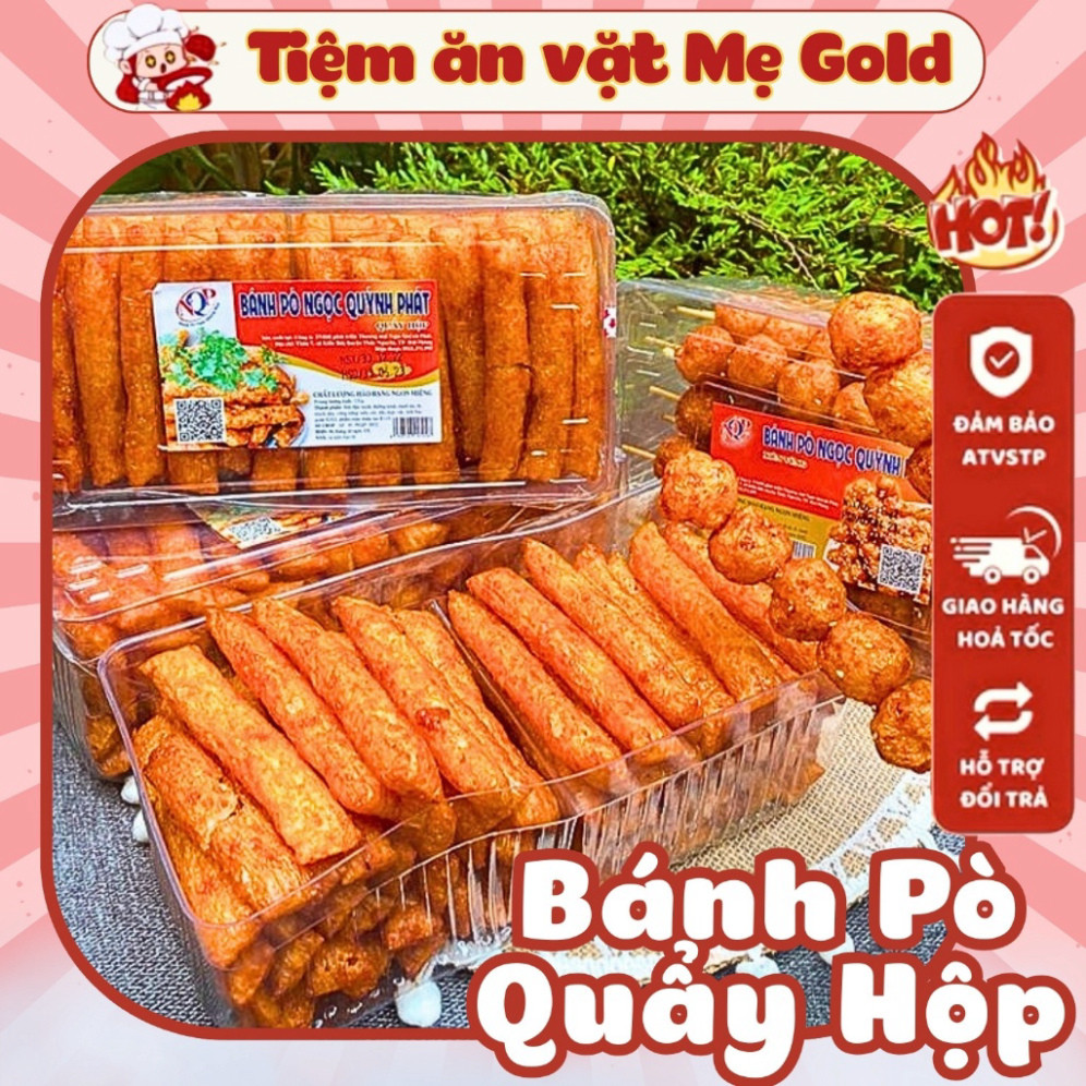 Bánh Pò Quẩy Hộp Ngọc Quỳnh, đồ ăn vặt tuổi thơ, đồ 1k, Tiệm Ăn Vặt Mẹ Gold