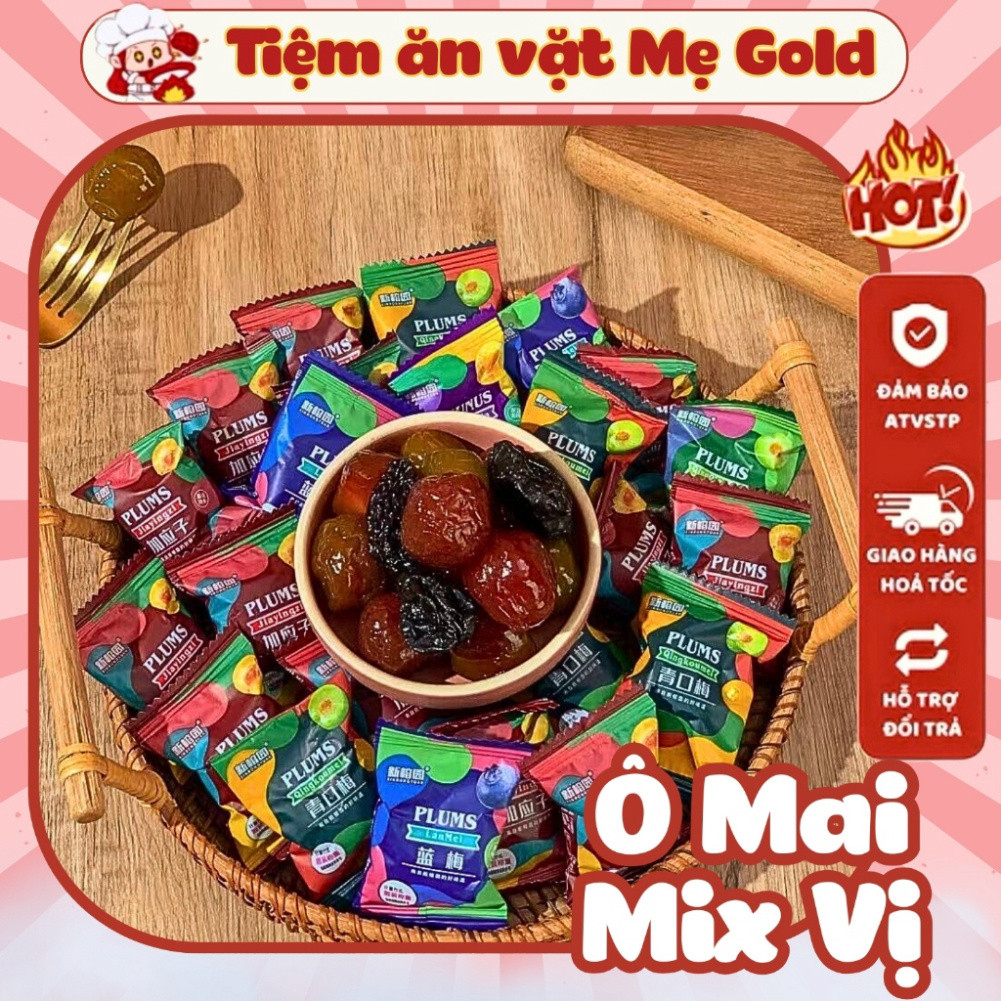 Ô Mai Mix Vị Nội Địa Trung, Ô Mai Colorful Plum Mix Vị, Ô Mai Xí Muội, Tiệm Ăn Vặt Mẹ Gold
