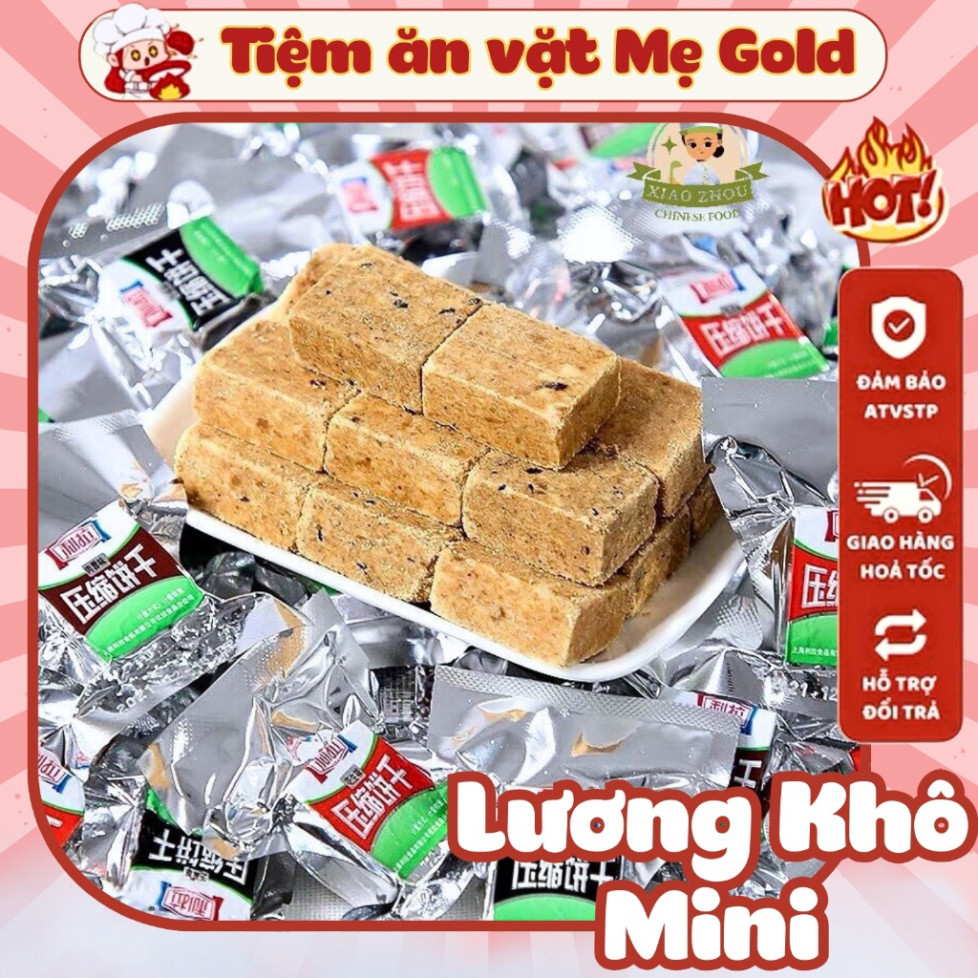 1KG Lương Khô Mini Lila Thượng Hải Đủ Vị , Lương Khô Nén Mini Giòn Tan, Tiệm Ăn Vặt Mẹ Gold