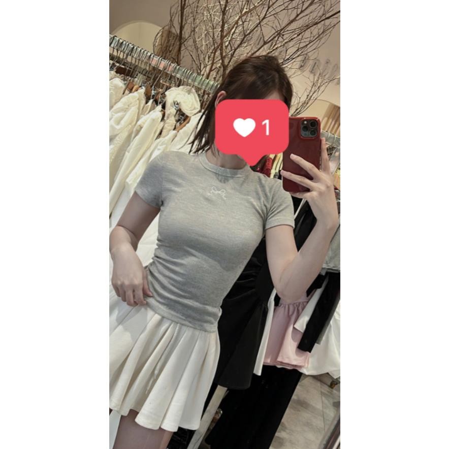 ÁO THUN BABY TEE THÊU NƠ FORM NHỎ | BigBuy360 - bigbuy360.vn