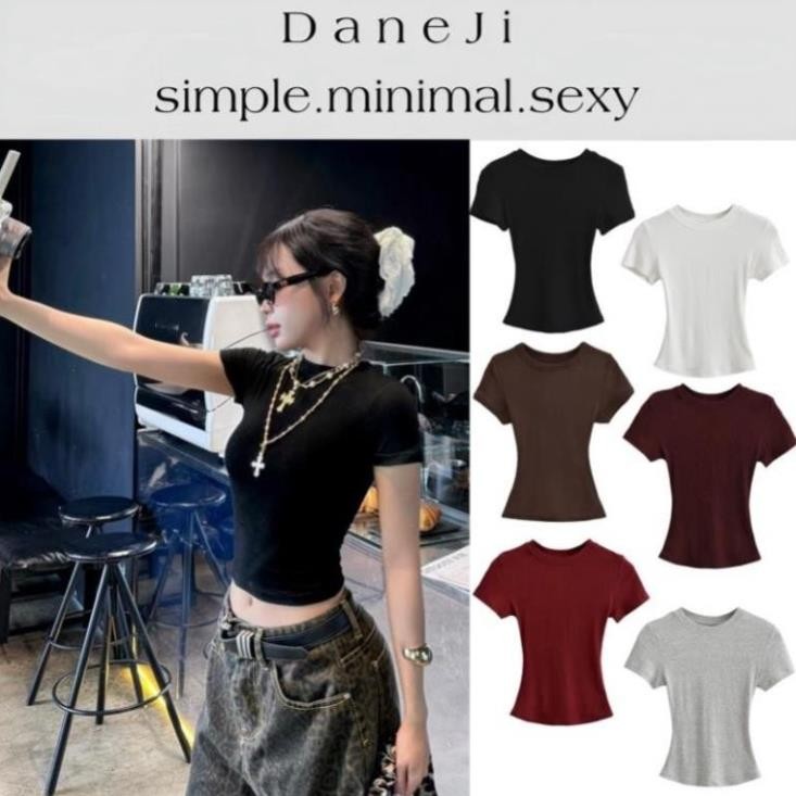 [ SLIM TEE] Áo thun Baby Tee DANEJI Siêu Ôm body, thun tăm lạnh chất co dãn Trendy