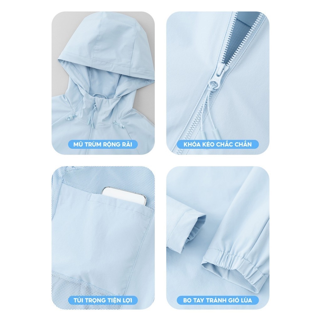   Áo khoác gió nữ 2 lớp YODY trượt nước siêu co giãn 4 chiều thoải mái vải mềm mại AKN7010 WCWC25F045 | BigBuy360 - bigbuy360.vn