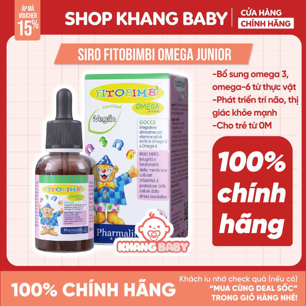 Siro Fitobimbi Omega Junior lọ 30ml - Shop Khang Baby