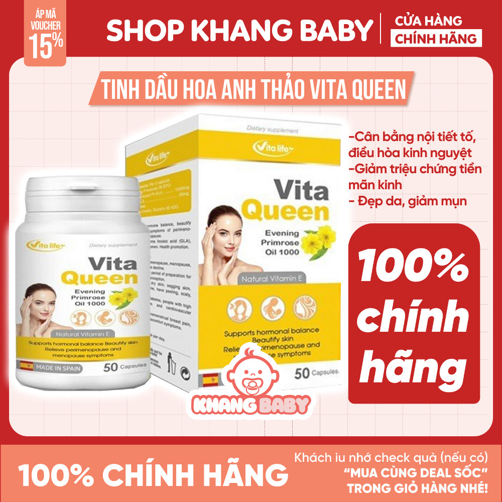 Tinh dầu hoa anh thảo Vita Queen - Shop Khang Baby
